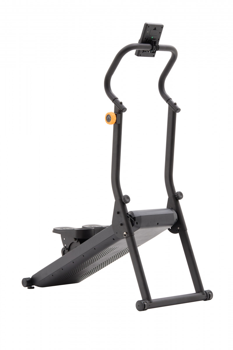 Heimtrainer in Schwarz mit Display und Griffen, ideal für Fitness zu Hause.